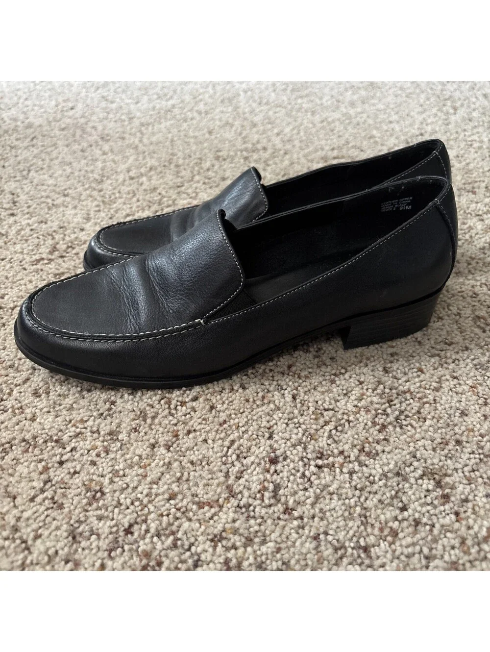 mootsies tootsies Loafer Shoes Black Leather  9.5